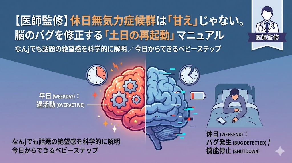 【医師監修】休日無気力症候群は「甘え」じゃない。脳のバグを修正する「土日の再起動」マニュアル