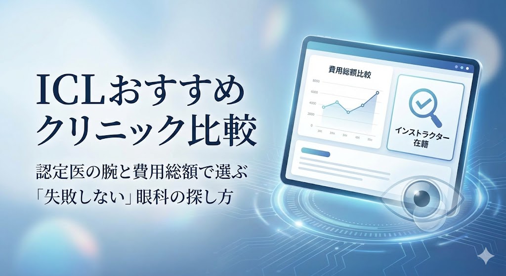 【医師監修】ICLおすすめクリニック比較｜認定医の腕と費用総額で選ぶ「失敗しない」眼科の探し方