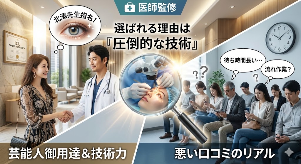 【医師監修】アイクリニック東京の口コミ検証｜芸能人が選ぶ理由は「執刀医」？悪い評判の真実も解説