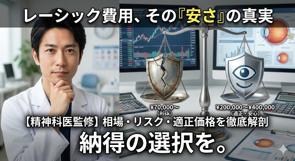 【精神科医監修】レーシック費用の相場は？値段の「安さ」に潜むリスクと適正価格の真実