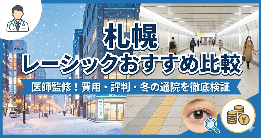 【医師監修】札幌のレーシックおすすめクリニック費用・評判比較！失敗しない選び方と冬の通院対策