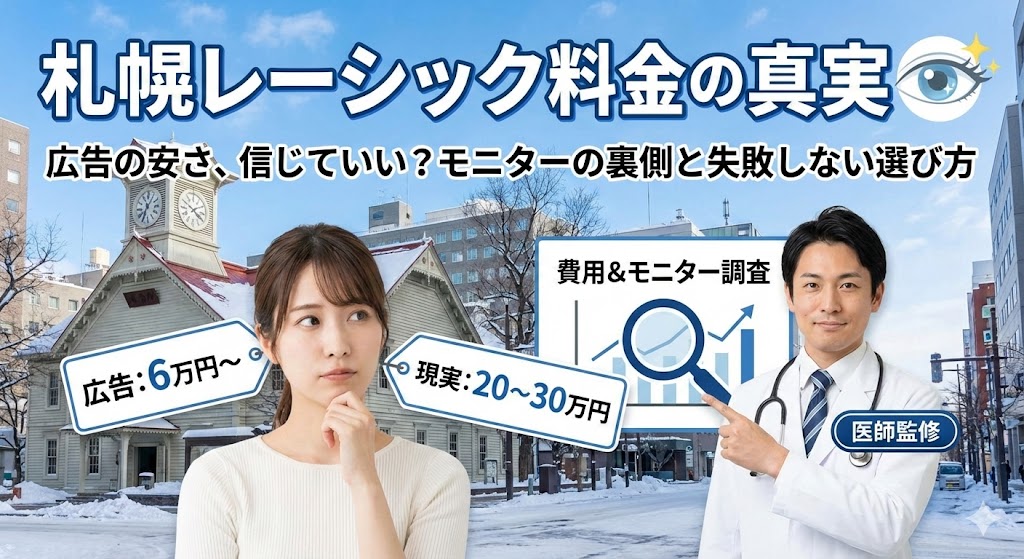 【医師監修】札幌のレーシック費用相場！安さの理由と失敗しない眼科選び