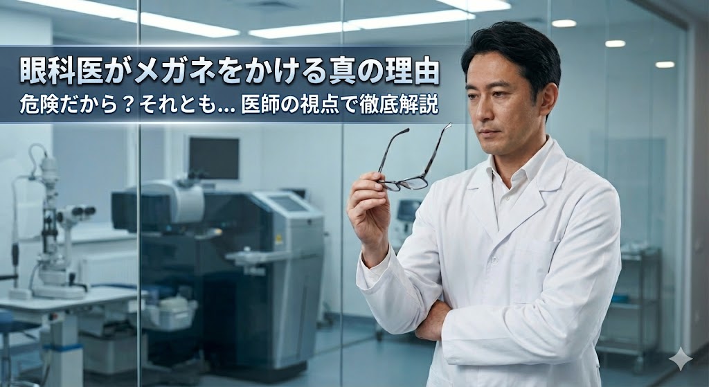 眼科医がメガネをかけている3つの合理的理由！レーシックは危険という誤解と「職能上の適正」を徹底解説