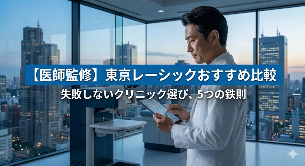 【医師監修】東京のレーシックおすすめクリニック比較！失敗しない選び方と費用・リスクの真実