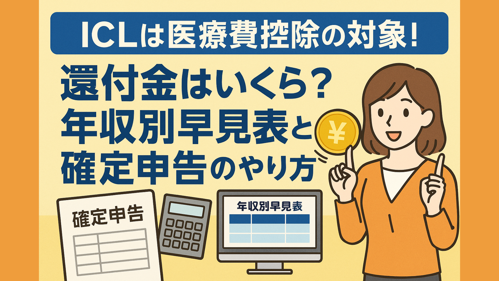ICLは医療費控除の対象！還付金はいくら？年収別早見表と確定申告のやり方