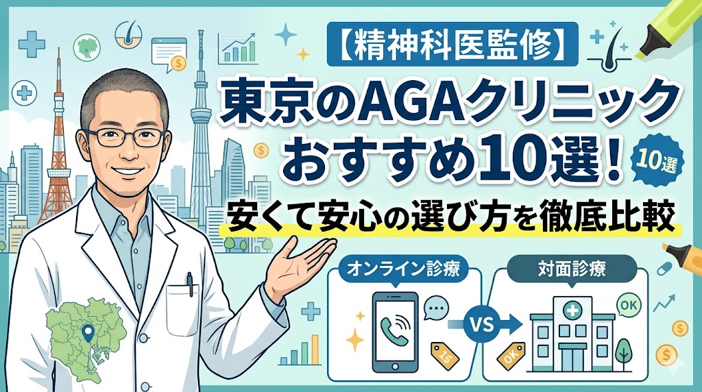 東京のAGAクリニックおすすめ10選！安さと効果で選ぶ失敗しない選び方【医師監修】