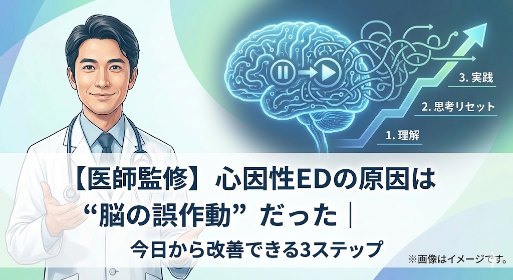 【医師監修】心因性EDの原因は“脳の誤作動”だった｜今日から改善できる3ステップ