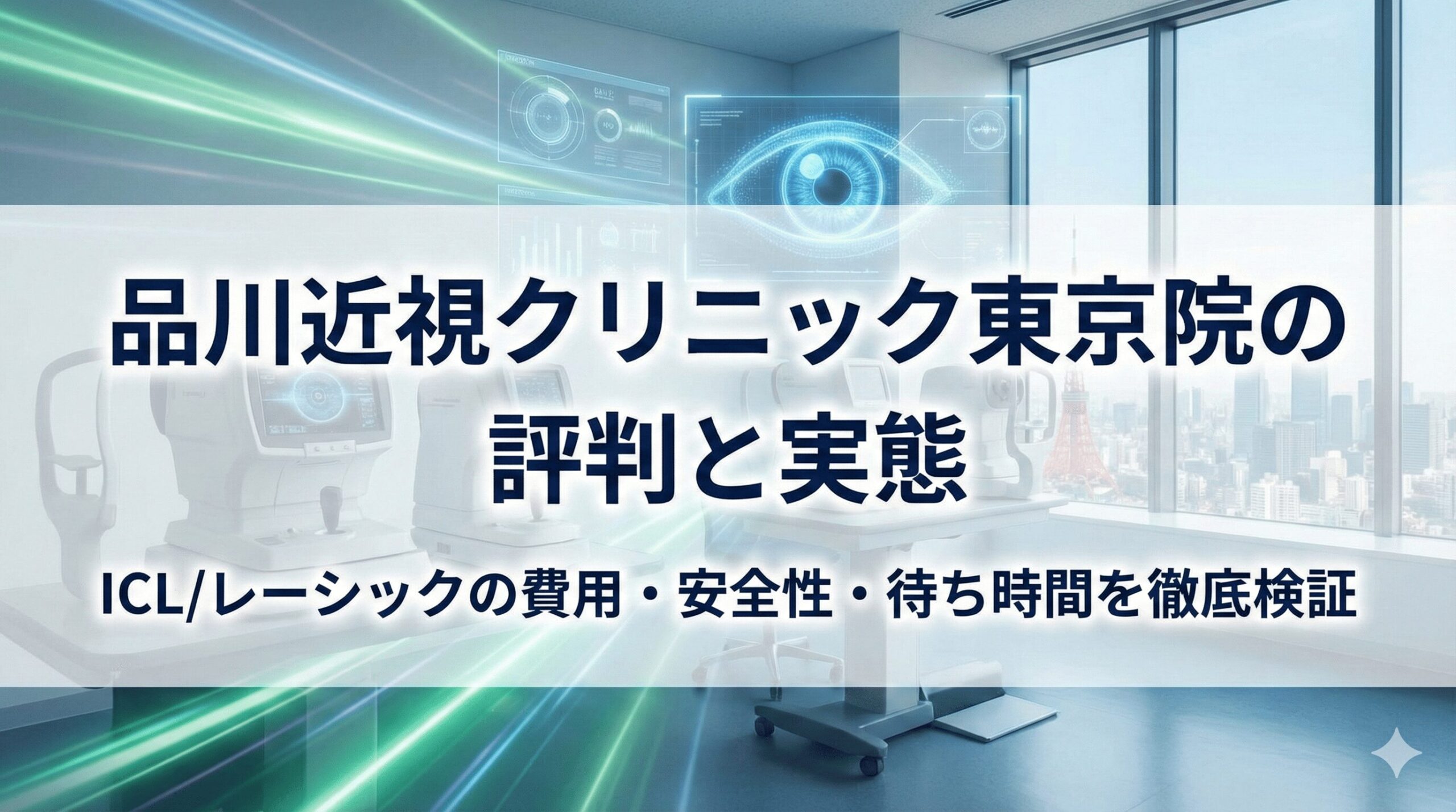 品川近視クリニック東京院の評判と実態｜ICLレーシックの費用・安全性・待ち時間を徹底検証