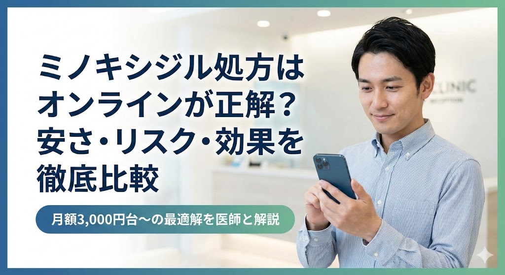 ミノキシジルを安く購入！オンライン診療のおすすめクリニック【徹底調査】