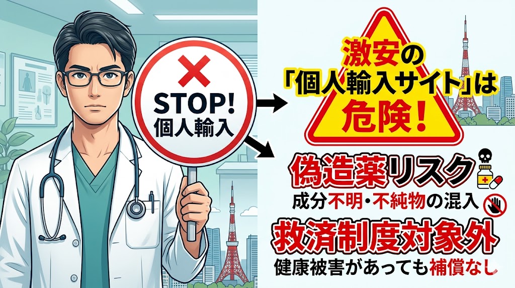AGA治療薬の個人輸入代行サイトが危険な理由（偽造薬リスクと医薬品副作用被害救済制度の対象外）