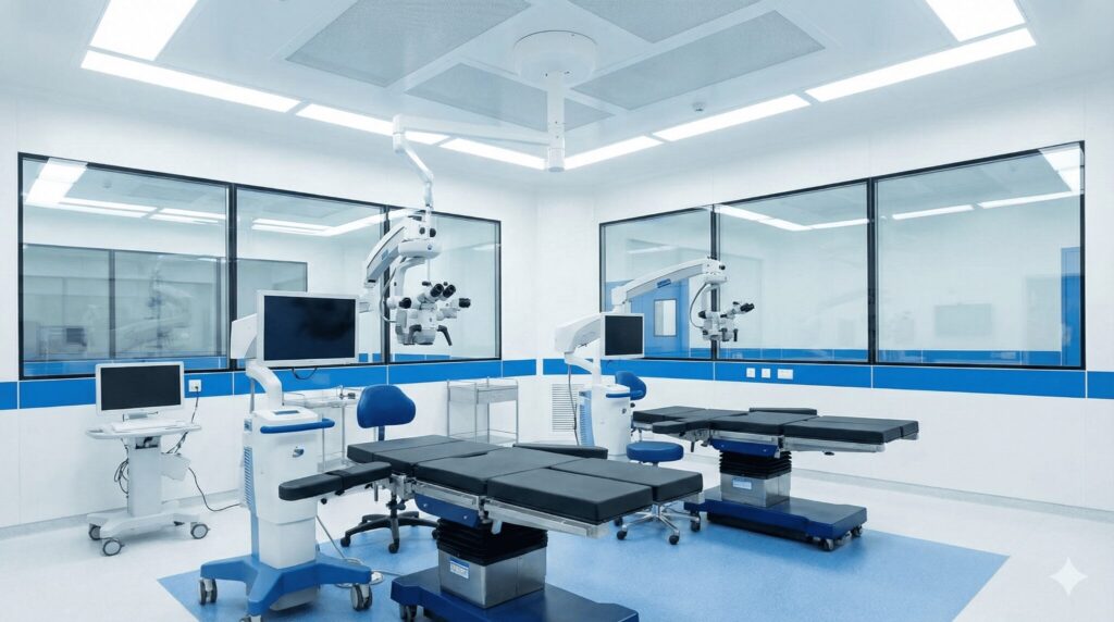 米国連邦規格クラス1000を満たす高度清潔区域の手術室と最新の眼科医療機器