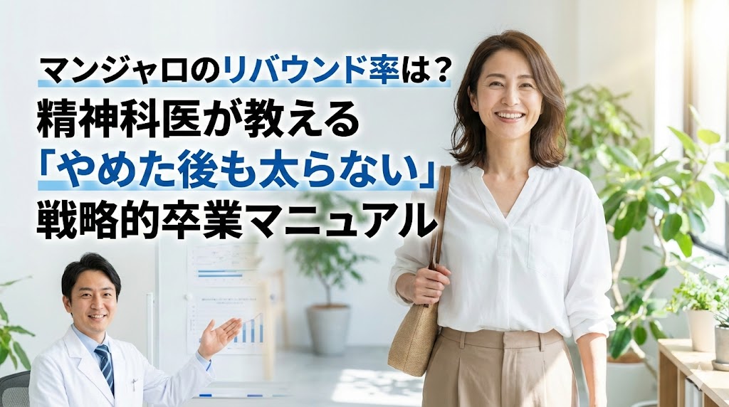 マンジャロのリバウンド率は？精神科医が教える「やめた後も太らない」戦略的卒業マニュアル