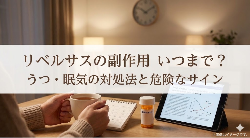 【精神科専門医監修】リベルサスの副作用はいつまで？吐き気・うつ・眠気の対処法と危険な初期症状