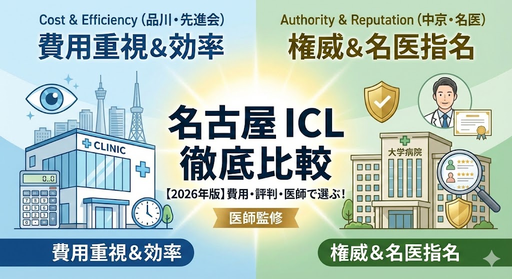 【2026】名古屋のICLおすすめ5選!安い費用・名医・口コミで徹底比較