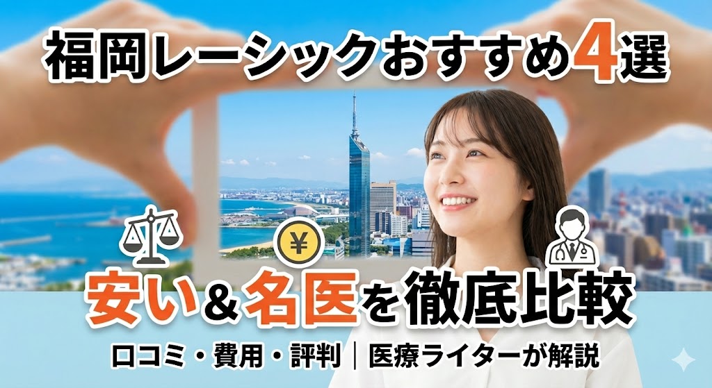 福岡のレーシックおすすめ眼科4選!安い・名医・口コミを徹底比較【2026年最新】