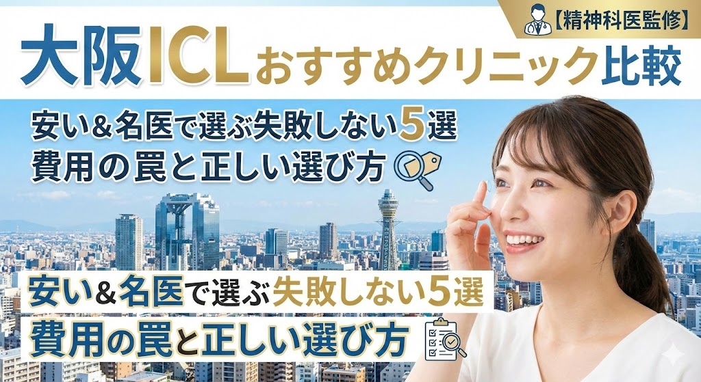 【大阪】ICLが安い&名医がいるおすすめクリニック5選!費用の罠と失敗しない選び方【総額比較】