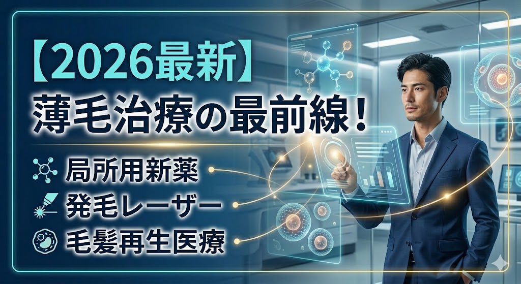 【2026年最新】薄毛治療の新薬と再生医療|副作用の不安を乗り越える次世代アプローチ