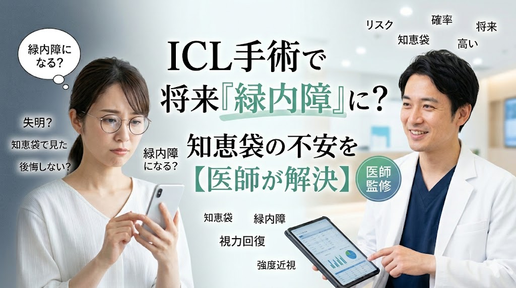 【医師監修】ICL手術で将来緑内障になる確率は？知恵袋の不安を和らげる客観的データと心の準備