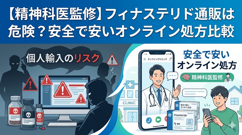 【精神科医監修】フィナステリド通販は危険？安全で安いオンライン処方比較