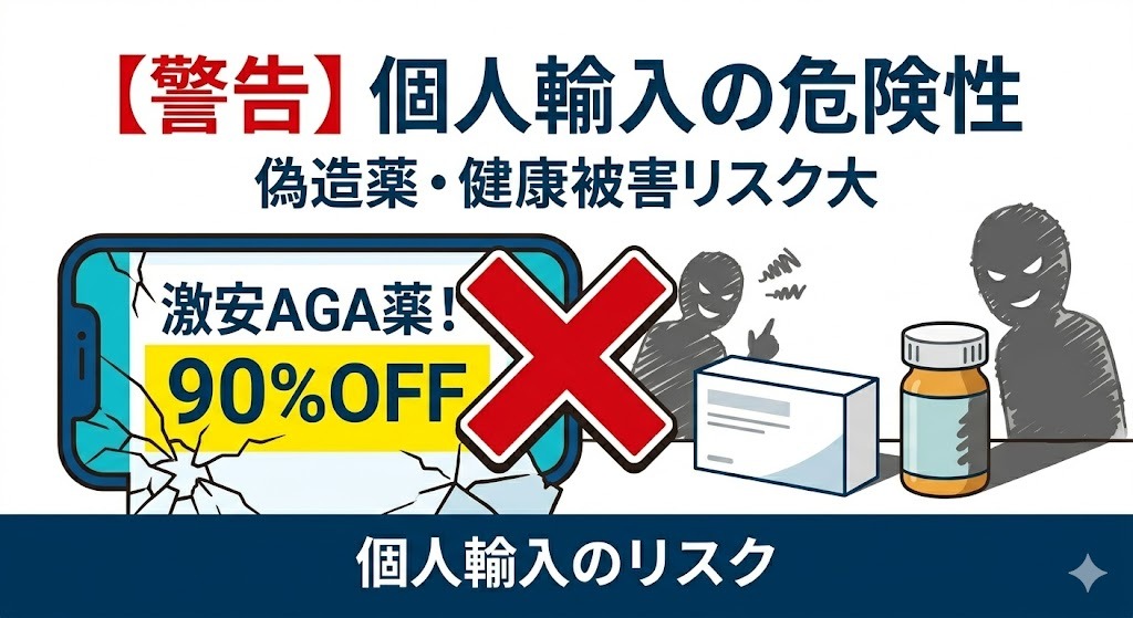 AGA治療薬の個人輸入（海外通販）による偽造薬や健康被害のリスク